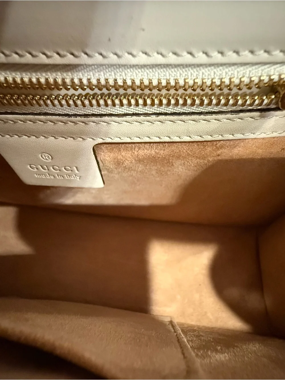 Gucci white leather
